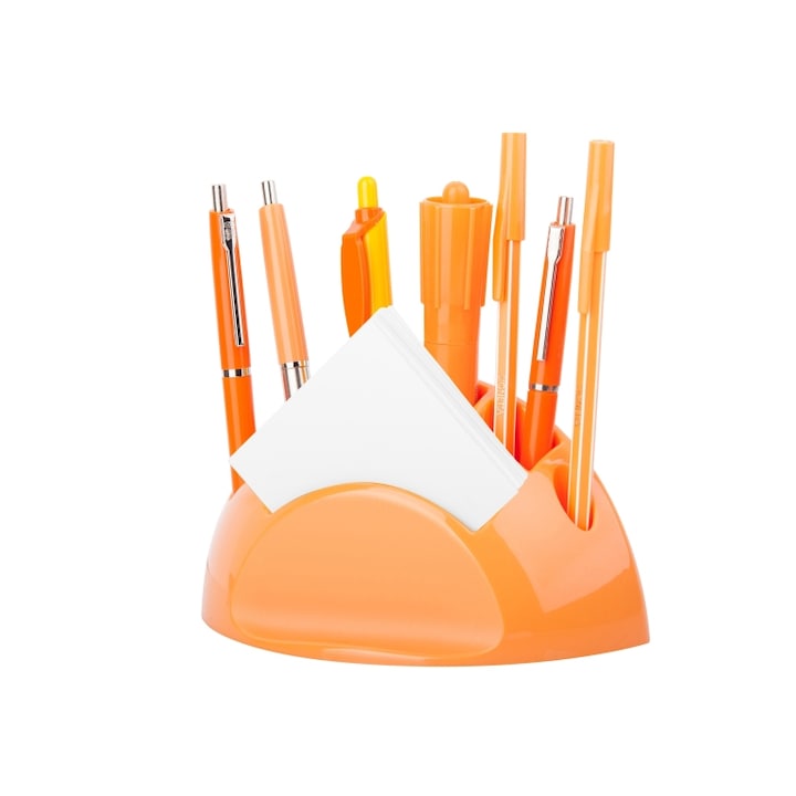 Suport birou Ico Design, 6 compartimente, Portocaliu