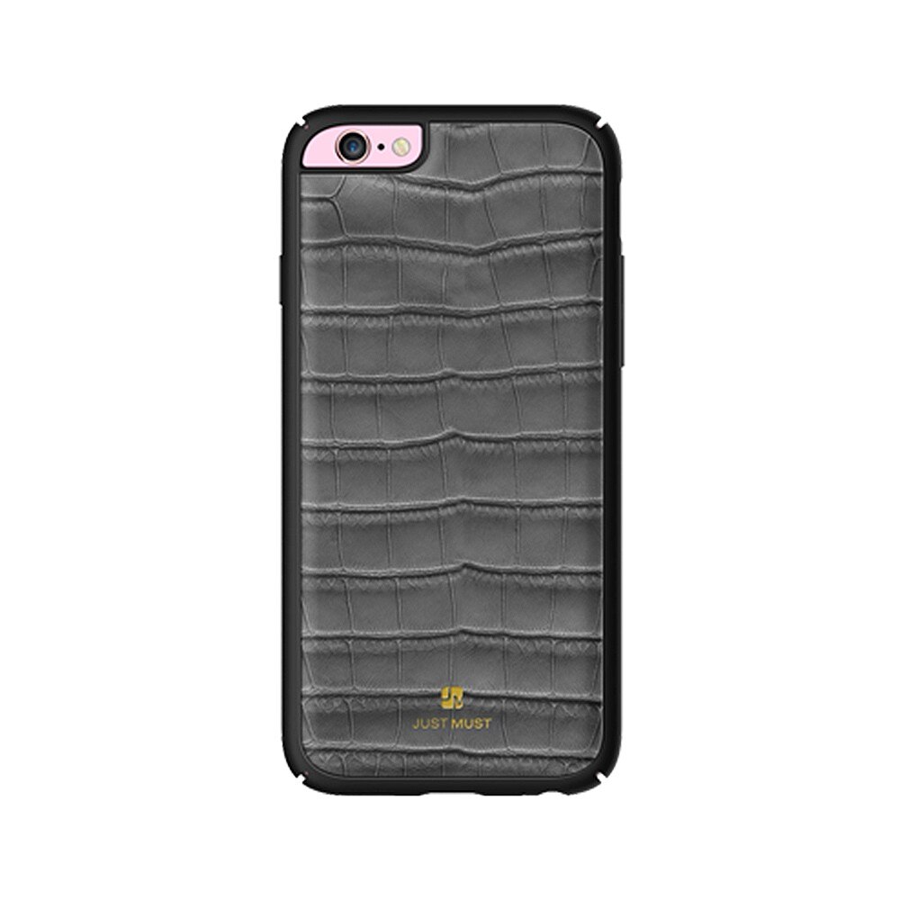 Carcasa de protectie Just Must Croco pentru iPhone 6/6S, Gri