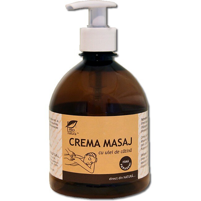 Crema masaj cu ulei de catina Pro-Natura, 500g