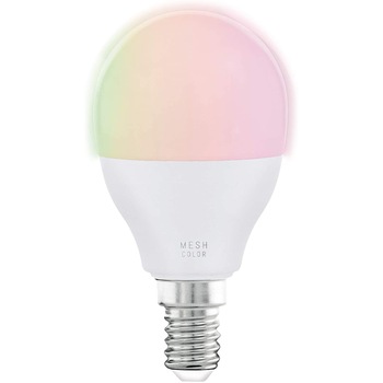 Bec LED RGBW inteligent Eglo Connect 11857, Wi-Fi, P45, E14, 5W, 470 lm, A+, lumina alba si colorata, compatibil Amazon Echo si Google Home Bec LED RGBW inteligent Eglo Connect 11857, Wi-Fi, P45, E14, 5W, 470 lm, A+, lumina alba si colorata, compatibil Amazon Echo si Google Home