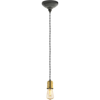 Pendul vintage Eglo Yorth 32537, E27, 60W, IP20, 12.5x200 cm, Negru Auriu Pendul vintage Eglo Yorth 32537, E27, 60W, IP20, 12.5x200 cm, Negru Auriu