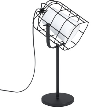 Veioza vintage Eglo Bittams 43421,E27, 10W, IP20, 57 cm, Otel/Textil, Alb/Negru Veioza vintage Eglo Bittams 43421,E27, 10W, IP20, 57 cm, Otel/Textil, Alb/Negru