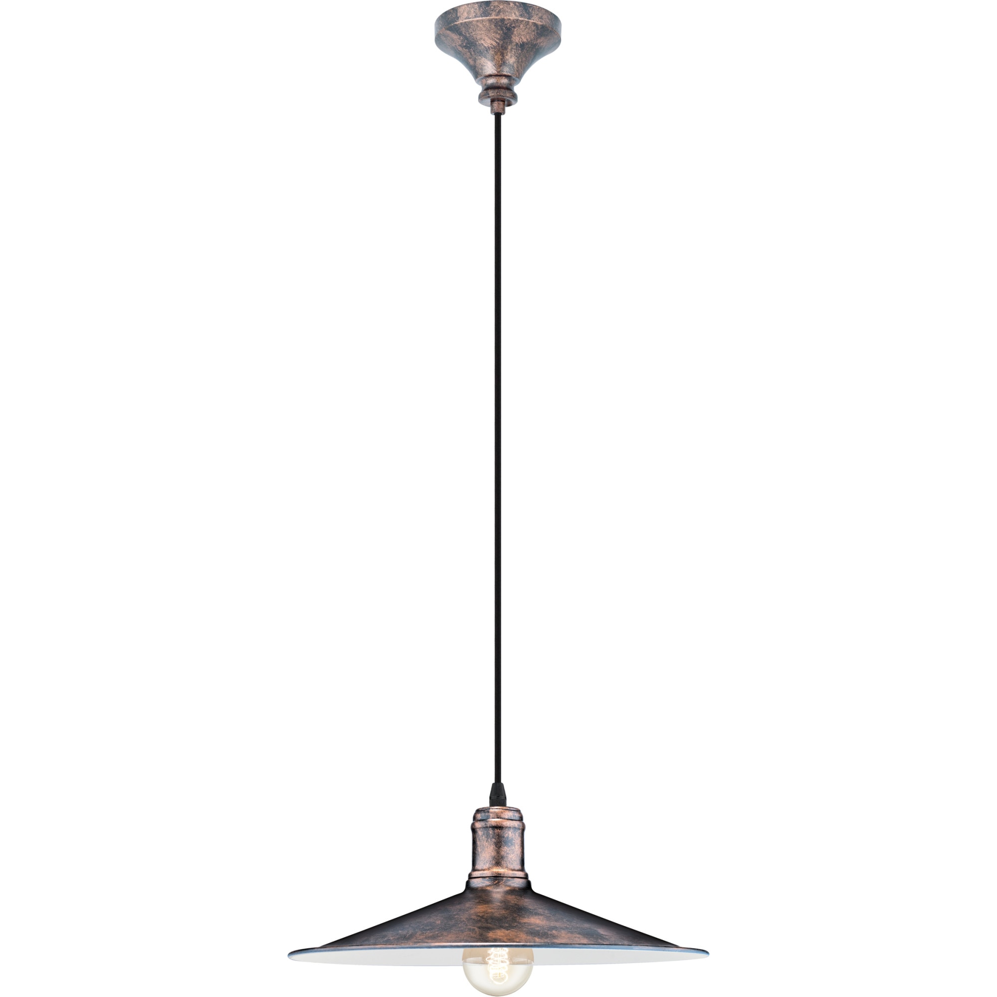 Pendul vintage Eglo Bridport 49454, E27, 60W, 110x36 cm, Otel, Cupru Antichizat