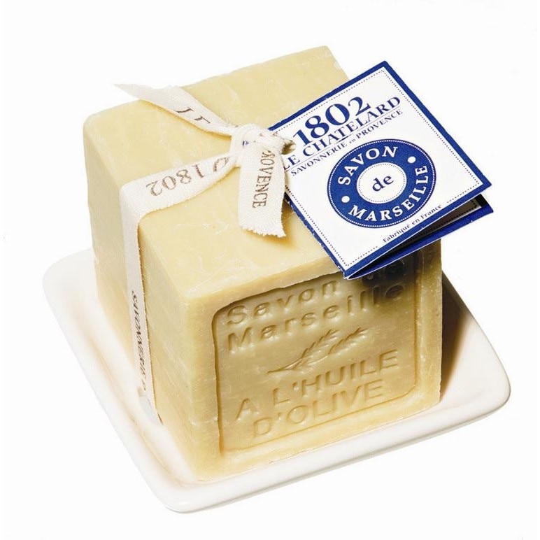Set Cadou Savoniera Sapun Natural Marsilia Cub 300g Masline Olives Le Chatelard 1802