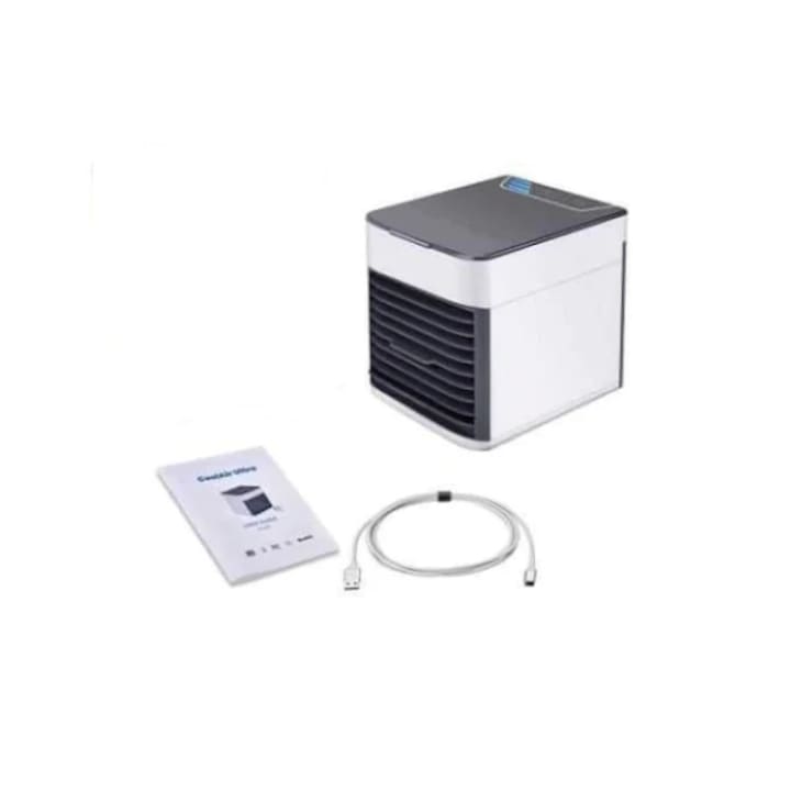 Мини Климатик Yavis Trade, USB, въздушен преносим охладител, охлаждане + Система за охлаждане, Водна мъгла, 10 метра