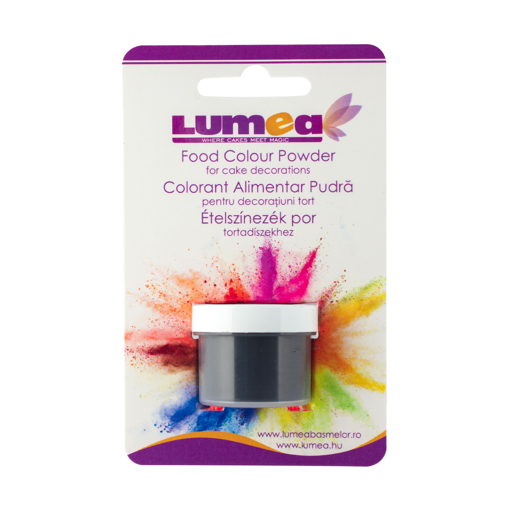 Colorant alimentar pudra Negru, 2.5g - Lumea Colors
