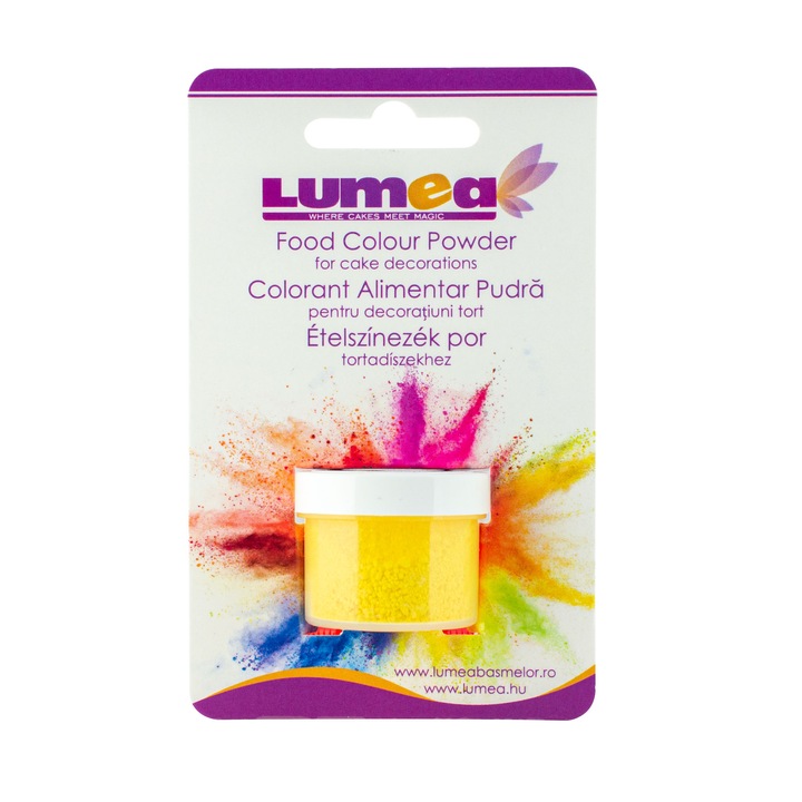 Colorant alimentar pudra Galben lamaie, 2.5g - Lumea Colors