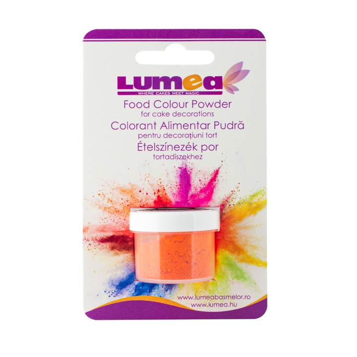 Colorant alimentar pudra Portocaliu, 3g - Lumea Colors