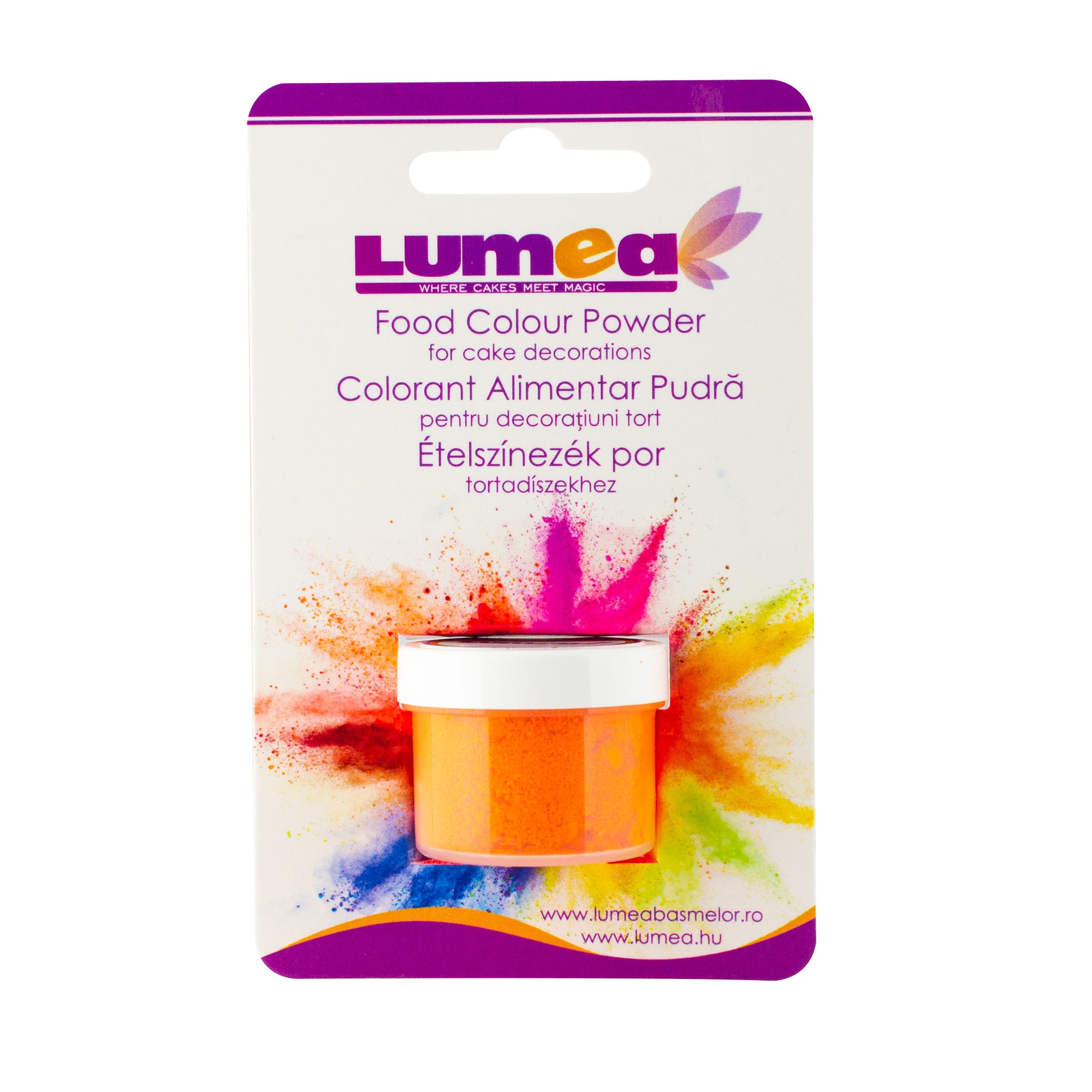 Colorant alimentar pudra culoare Mandarina, 3g - Lumea Colors