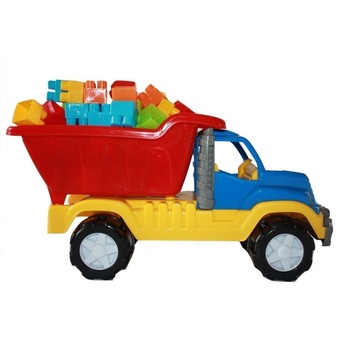Camion Legomion mare si cuburi de constructie Camion Legomion mare si cuburi de constructie