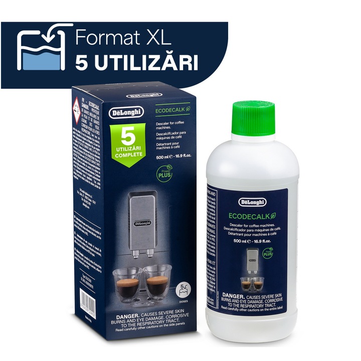 Solutie decalcifiere De'Longhi EcoDecalk, 500ml