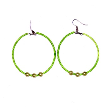 Cercei bijuterie circulari verzi de dama FashionBijoux Cercei bijuterie circulari verzi de dama FashionBijoux