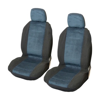 Set huse scaune auto Carpoint, model Denver, partea fata, albastru, 4 buc Set huse scaune auto Carpoint, model Denver, partea fata, albastru, 4 buc