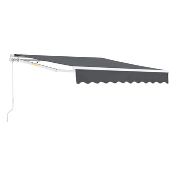 Paravan solar marchiza 350 GD, en.casa, 350 x 250 cm, aluminiu/poliester, gri inchis, unghi inclinare reglabil Paravan solar marchiza 350 GD, en.casa, 350 x 250 cm, aluminiu/poliester, gri inchis, unghi inclinare reglabil