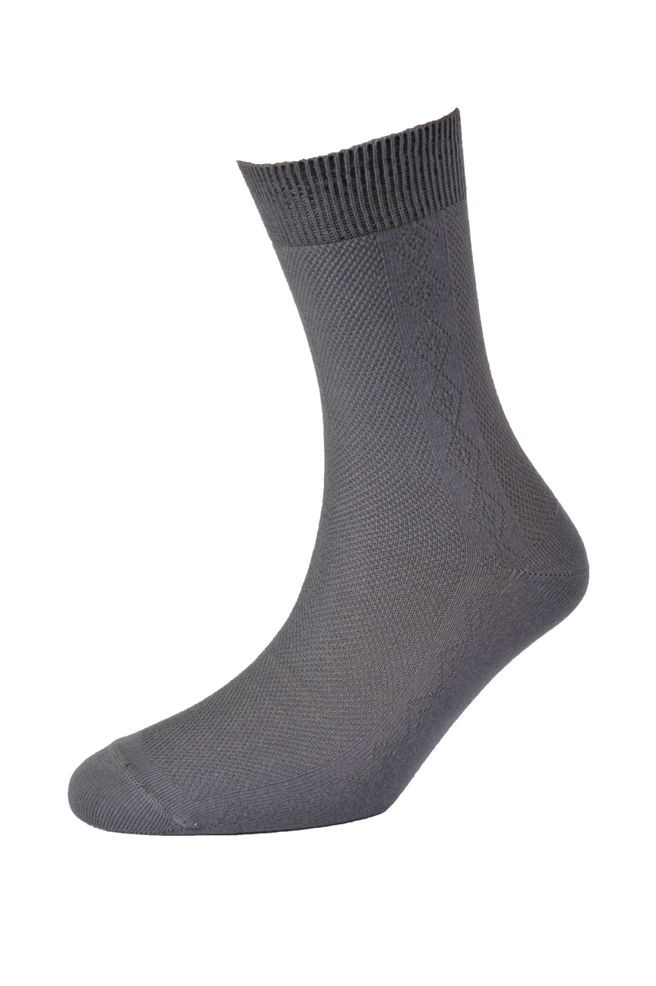 Sosete din bumbac, cu model special, pentru barbati, Mondex, Gri