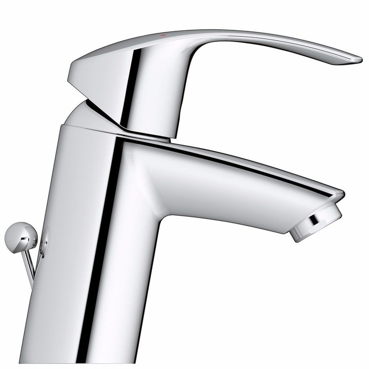 Смесител за мивка GROHE Eurosmart New, Едноръкохватков, S, Метална ръкохватка Grohe QuickFix