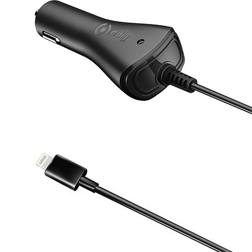 Incarcator auto Celly CCIP5, MFI, 1A, Negru