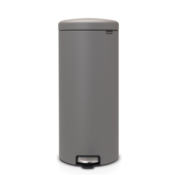 Cos de gunoi cu pedala Brabantia NewIcon 30L, Beton Mineral Gri