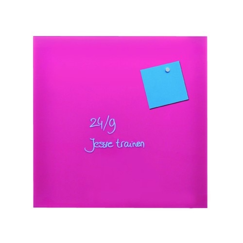 Tabla de sticla Desq magnetica, 35x35cm, roz