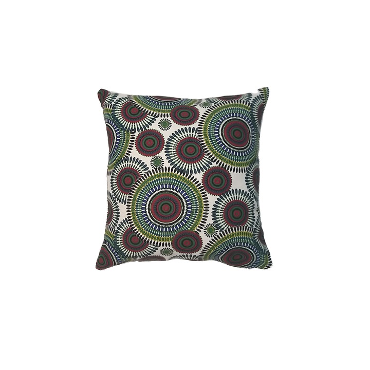 Perna decorativa cercuri gradate 43 x 43 cm,Nichita Impex, rosu/verde inchis