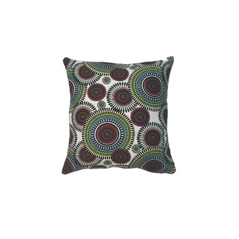 Perna decorativa cercuri gradate 43 x 43 cm,Nichita Impex, rosu/verde inchis Perna decorativa cercuri gradate 43 x 43 cm,Nichita Impex, rosu/verde inchis