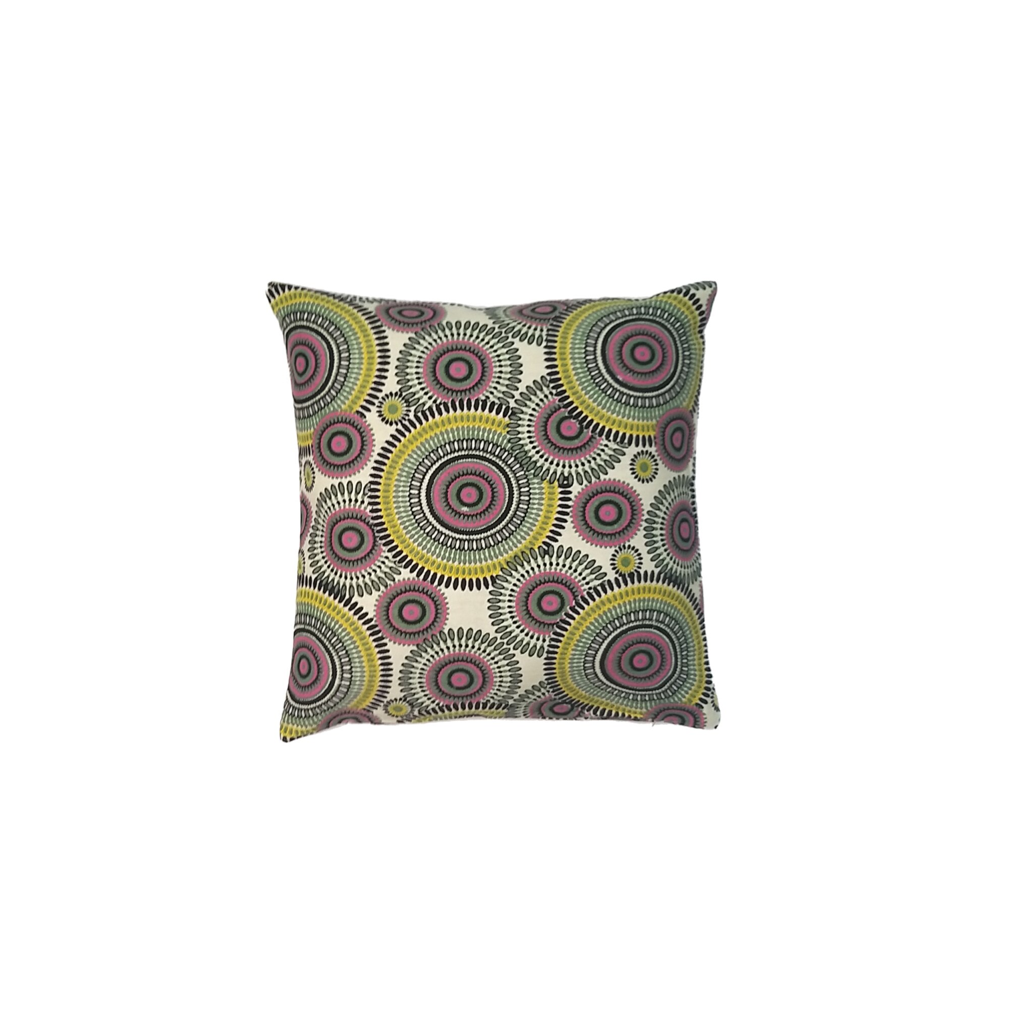 Perna decorativa cercuri gradate 43 x 43 cm,Nichita Impex, roz/verde