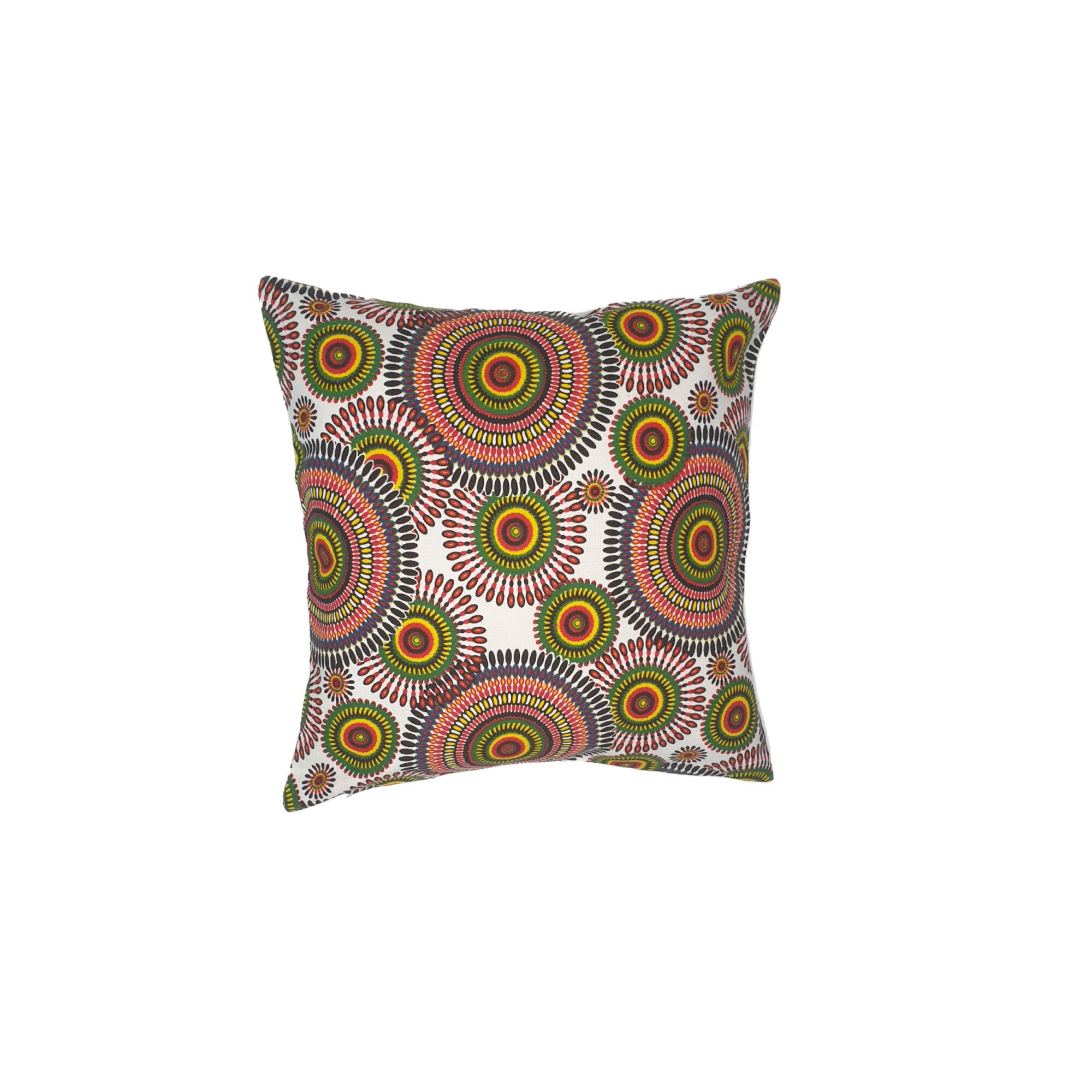 Perna decorativa cercuri gradate 43 x 43 cm,Nichita Impex, rosu/verde deschis