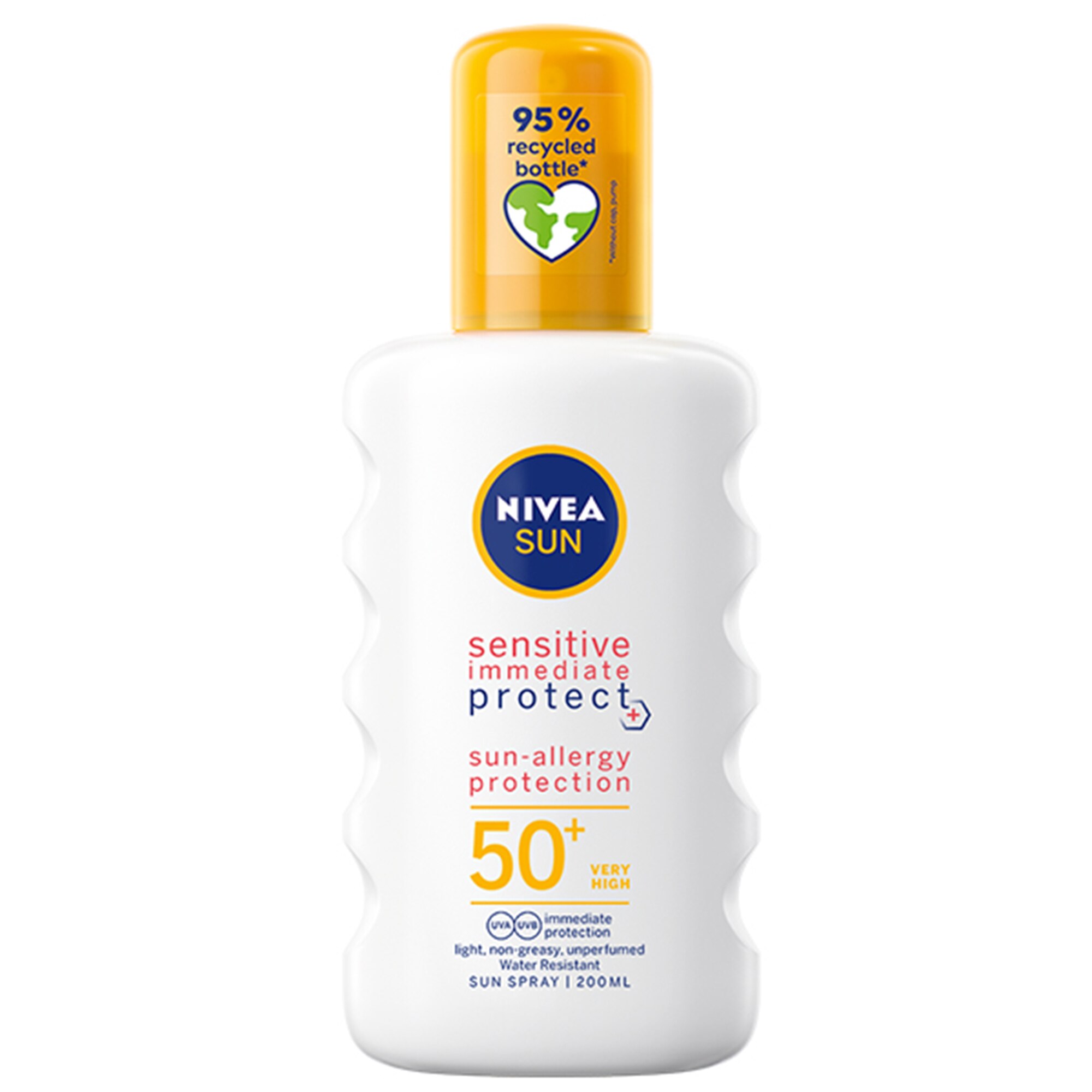Слънцезащитен спрей Nivea Sun Sensitive Immediate Protect SPF50+, За ...