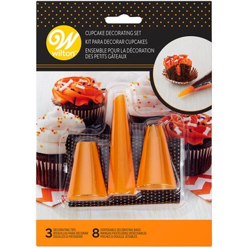 Set pentru decorarea brioselor de Halloween, Wilton, 11 bucati Set pentru decorarea brioselor de Halloween, Wilton, 11 bucati