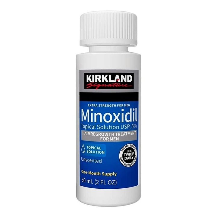 Лосион за възстановяване растежа на коса и брада, Kirkland Minoxidil 5%, 60мл.(1 месец)
