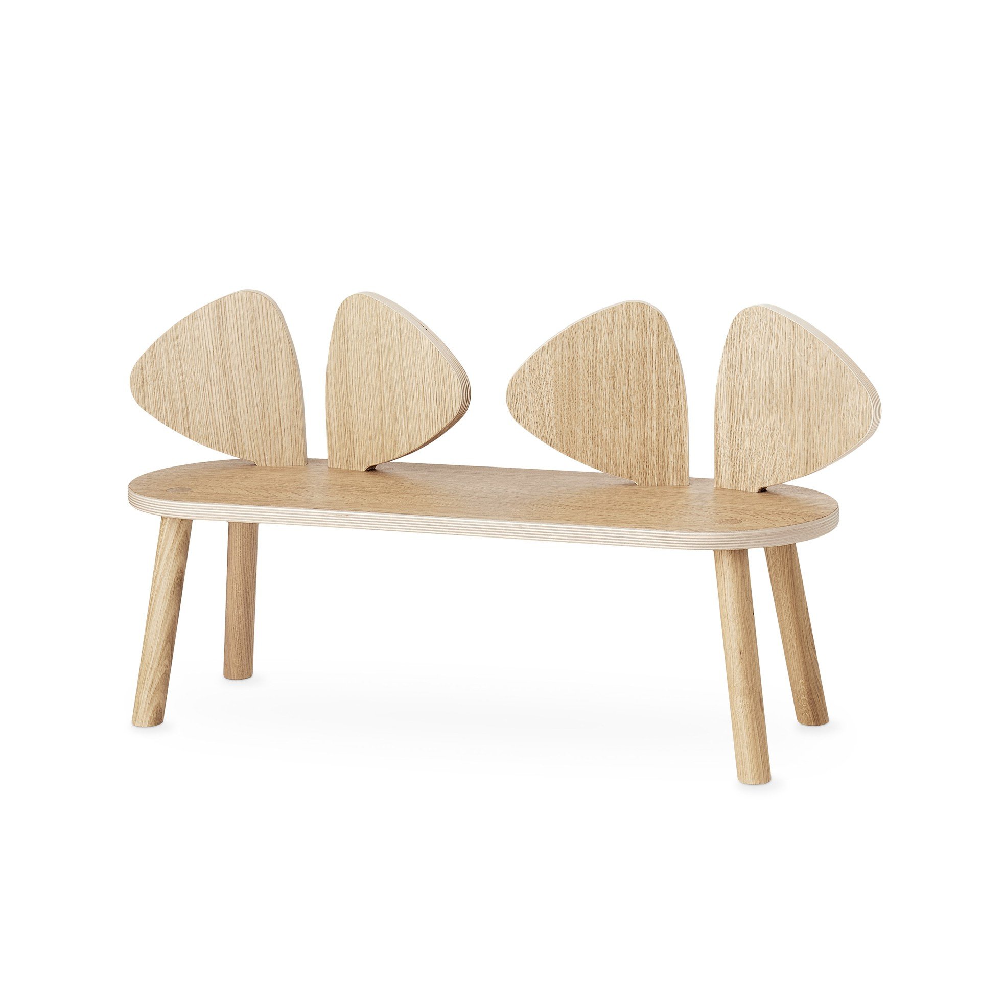 Bancuta Pentru Copii Nofred Mouse Bench Lemn Culoare Stejar, 46.4 x 87.2 x 28 cm