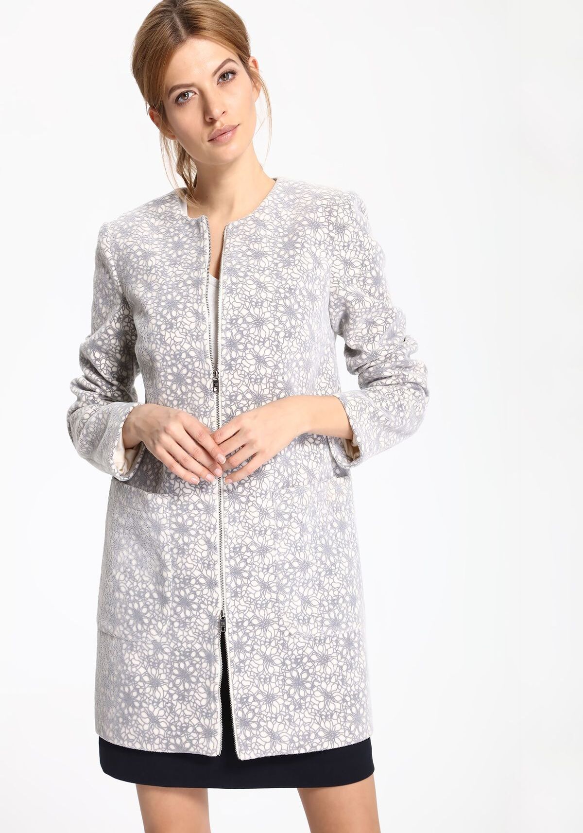 Palton pentru femei, TOP SECRET, SPZ0373, Alb