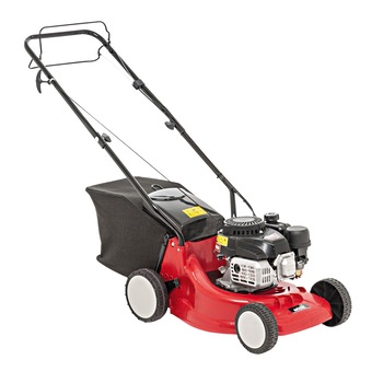 Masina de tuns iarba , pe benzina, latime de taiere 39 cm, sac colector, motor OHV 1.6kW, culoare rosu Masina de tuns iarba , pe benzina, latime de taiere 39 cm, sac colector, motor OHV 1.6kW, culoare rosu