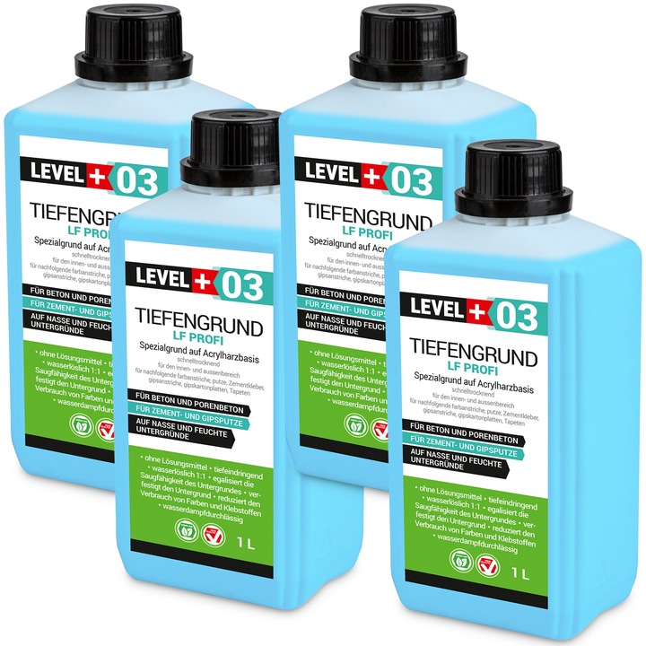 Level Plus LF RM03 alapozó palack készlet, 4 db, 4 L