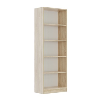 Dulap Biblioraft Mobiref cu 4 Polite pentru Depozitare , 70 x 34,5 x 200 cm, PAL Sonoma 18 mm Dulap Biblioraft Mobiref cu 4 Polite pentru Depozitare , 70 x 34,5 x 200 cm, PAL Sonoma 18 mm