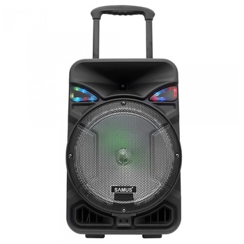 Boxa portabila , 50 W, Bluetooth, USB, micro SD, Aux in, radio FM, afisaj LED, lumina pe difuzor, negru, microfon fara fir, telecomanda, reglaj volum microfon Boxa portabila , 50 W, Bluetooth, USB, micro SD, Aux in, radio FM, afisaj LED, lumina pe difuzor, negru, microfon fara fir, telecomanda, reglaj volum microfon