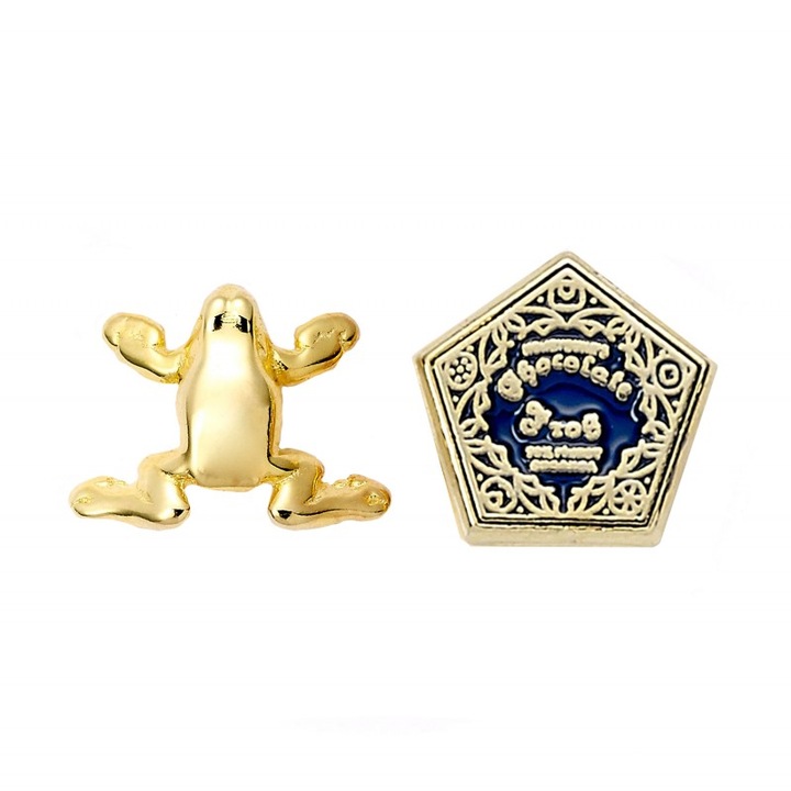 Harry Potter csokoládé béka fülbevaló, aranyozott, arany