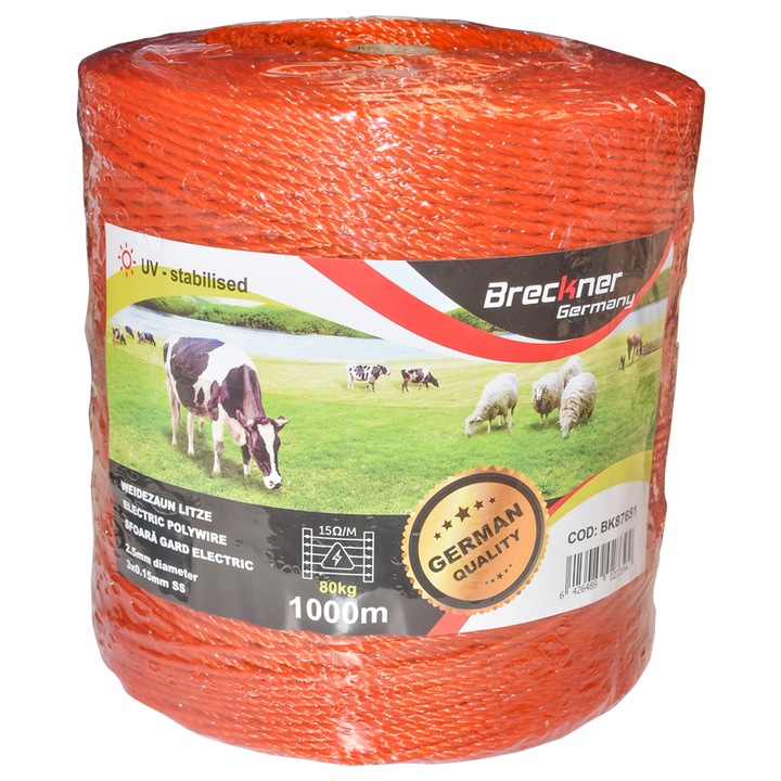 Rola fir 1000m 2.5 mm 3x0.15 mm SS 7.4 Ohm m gard electric DISBY67 (BK87651)