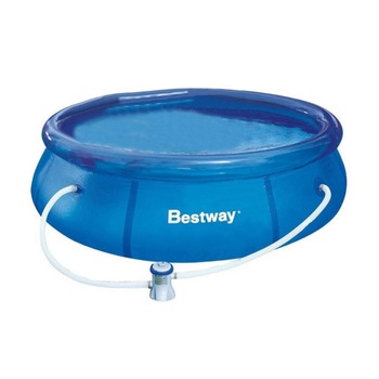 Piscina gonflabila, din PVC , kit de reparatie, pompa de filtrare,furtunuri de conexiune a pompei la piscina,valva de golire a apei, 5377 l, dimensiuni 366 x 76 cm,culoare albastru Piscina gonflabila, din PVC , kit de reparatie, pompa de filtrare,furtunuri de conexiune a pompei la piscina,valva de golire a apei, 5377 l, dimensiuni 366 x 76 cm,culoare albastru