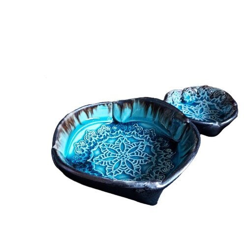 Set de 2 boluri, de ceramica, diametre 8 si 12 cm