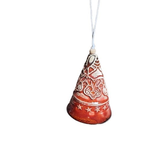 Clopotel rosu deschis 8 cm