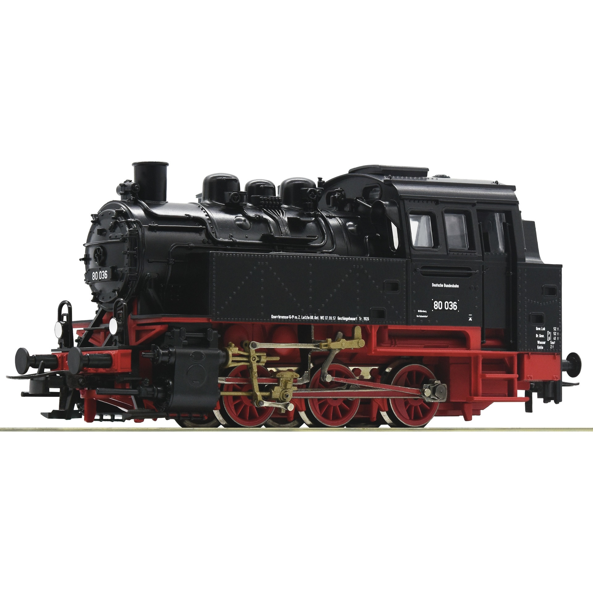 Locomotiva cu aburi, ROCO, Br80 ,plastic, negru, 63338