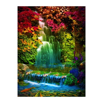 Set de creatie cu diamante AMTMBS DIY 5D, Model cascada, 34.8 x 24.8cm, Multicolor Set de creatie cu diamante AMTMBS DIY 5D, Model cascada, 34.8 x 24.8cm, Multicolor