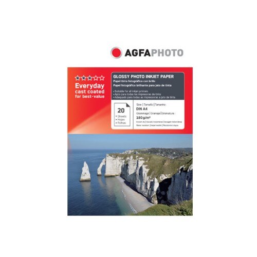 Hartie foto AGFA PHOTO Lucioasa, 180g/m2, A4, 20 coli