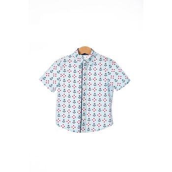Camasa baieti BE YOU, bleu, print marin colac Camasa baieti BE YOU, bleu, print marin colac