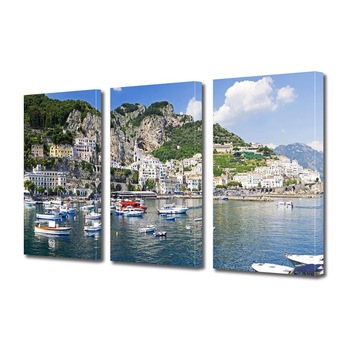 Tablou Multicanvas 3 Piese Monte Cerreto Italia, 45 x 90 cm Tablou Multicanvas 3 Piese Monte Cerreto Italia, 45 x 90 cm