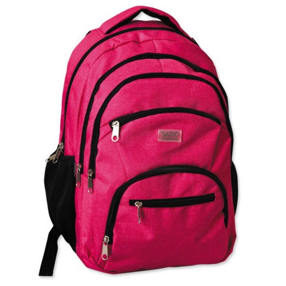 Rucsac scolar ergonomic 3 compartimente, Sazio Melange roz