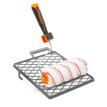 Trafalet Handy 11180A, 180 x 44 mm dimensiune rola, gratar de raclare, 8 mm diametru ax, maner ergonomic Trafalet Handy 11180A, 180 x 44 mm dimensiune rola, gratar de raclare, 8 mm diametru ax, maner ergonomic