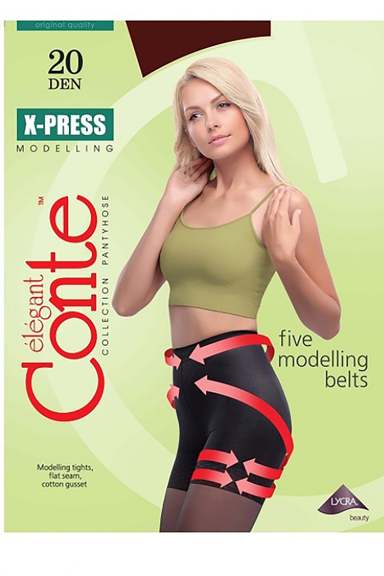 Ciorapi subtiri si modelatori X-PRESS 20 Den, Conte Elegant, push-up ...
