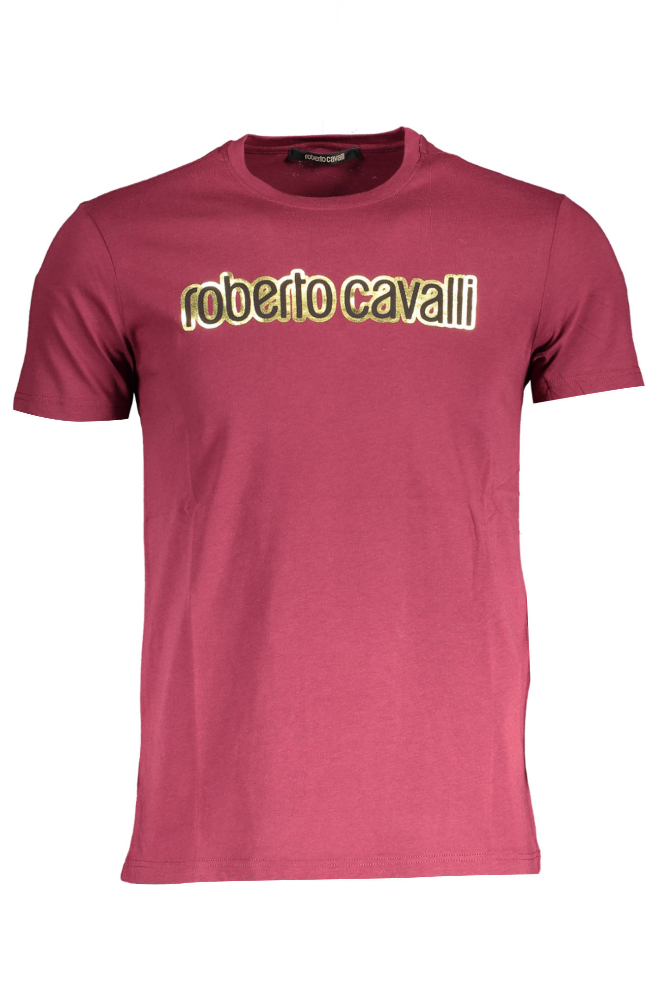 Tricou barbat, ROBERTO CAVALLI, logo , rosu, Rosu, XL